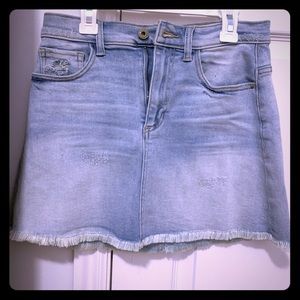 Sneak peek denim skirt